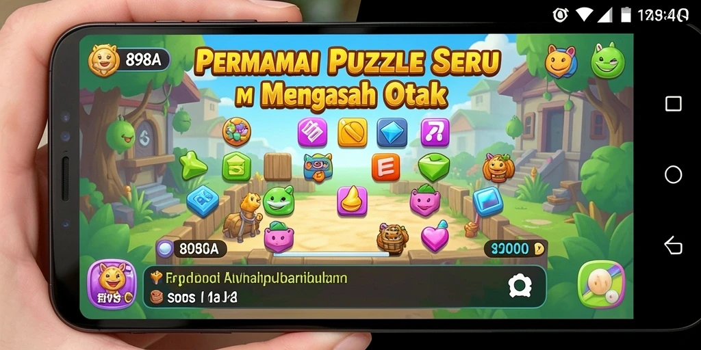 Tampilan gameplay 898A dengan berbagai level puzzle menarik.