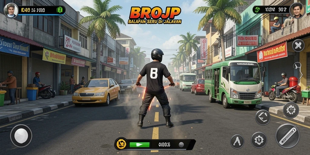 Tangkap momen seru balapan dengan BROJP yang menegangkan.
