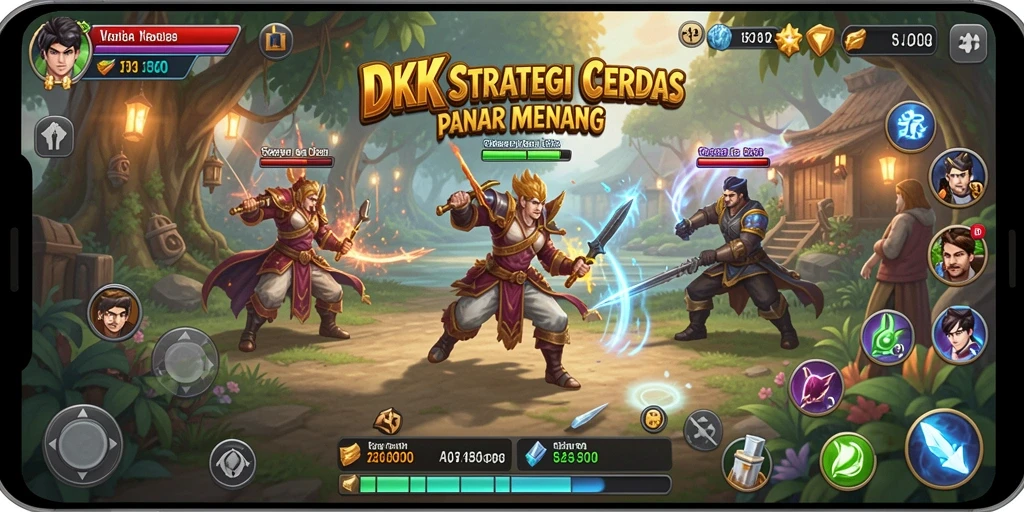 Tampilan gameplay DKK dengan berbagai strategi yang menarik.