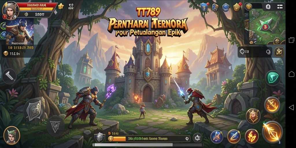 Screenshot gameplay TT789 menampilkan pertahanan menara yang strategis dan intens.