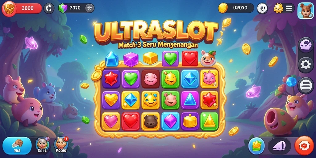 Gameplay seru ULTRASLOT dalam aksi Match-3.