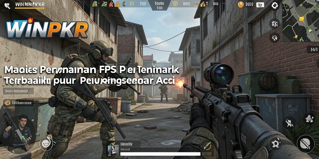 Tangkapan layar utama WINPKR menampilkan gameplay FPS yang seru.